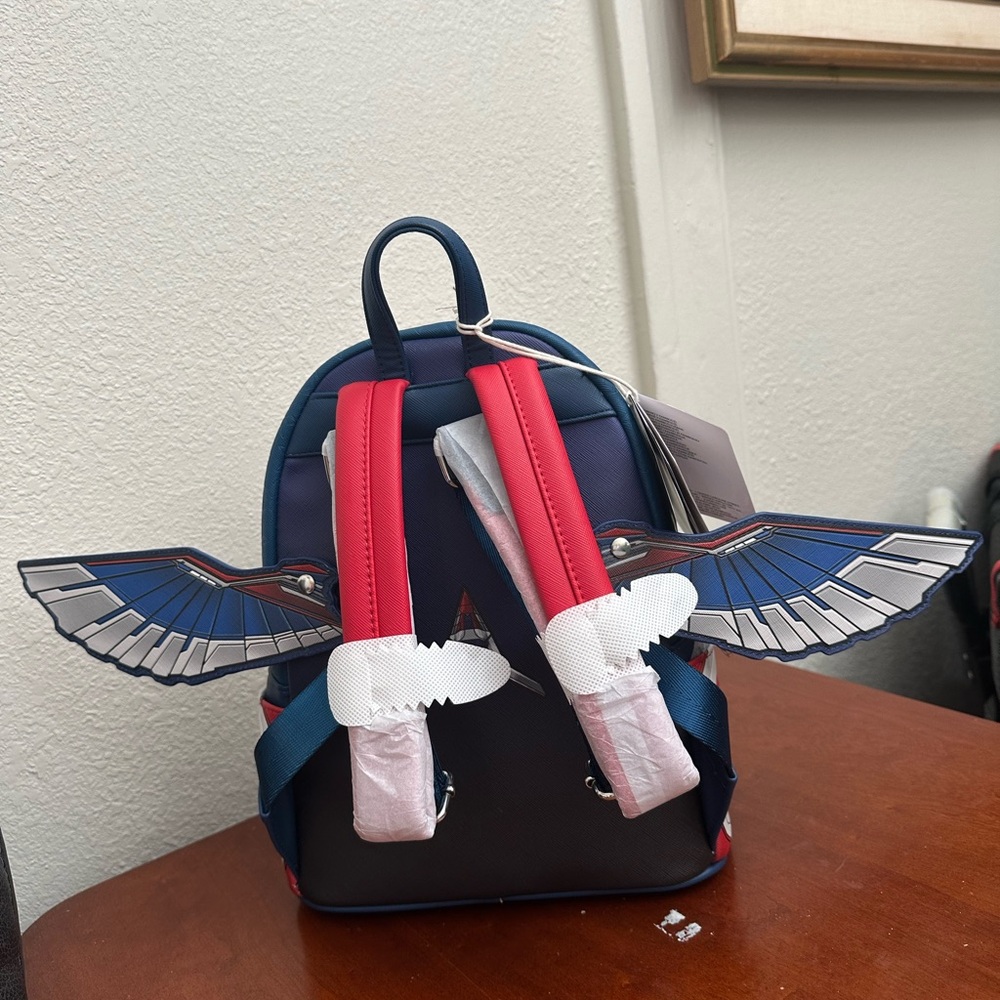 Loungefly Captain America Backpack - Red, Blue, White - Picture 3 of 4